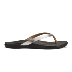 OluKai Ho‘ōpio Leather - Silver / Charcoal