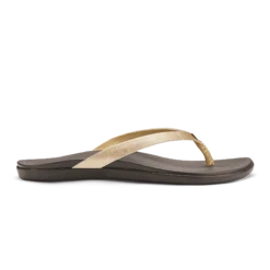 OluKai Ho‘ōpio Leather - Bubbly / Dark Java